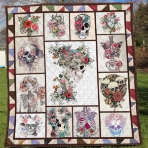 Skull Quilt Blanket Ver 40  Quilt